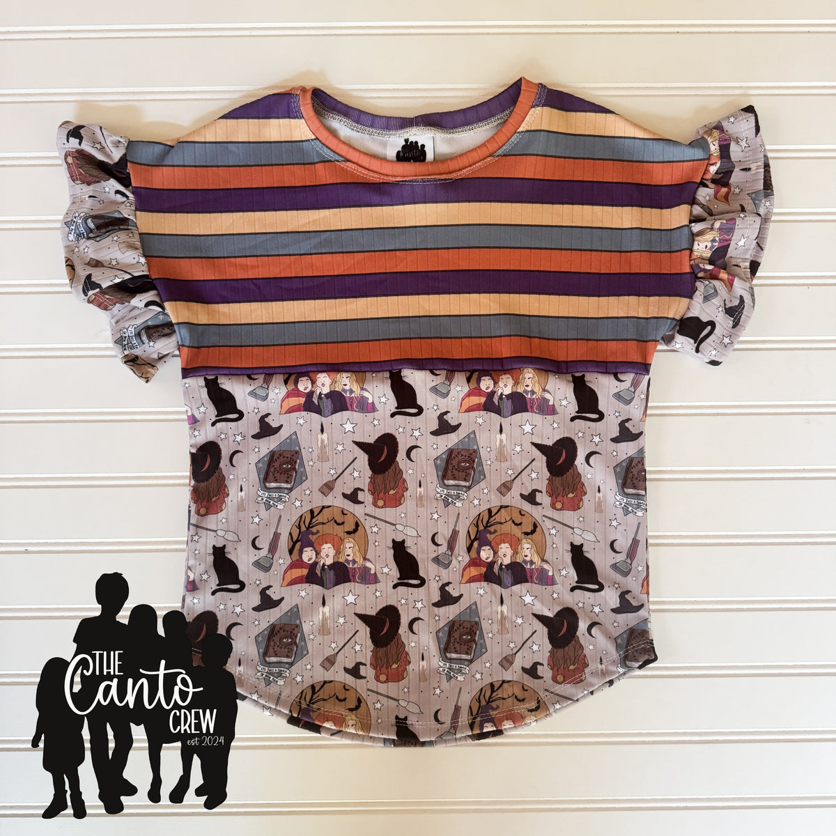 6/7 Split Curved Tee + Sleeve Ruffles -- I Smell Children