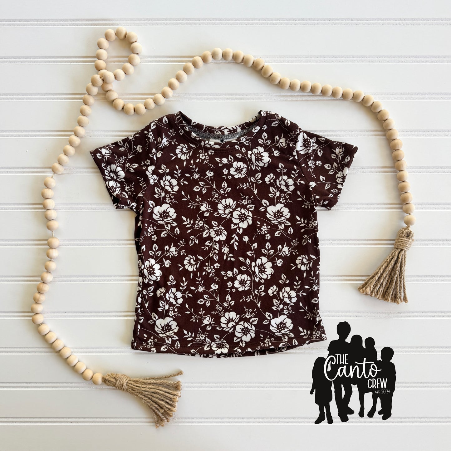 12/18 Raglan -- Brown Floral
