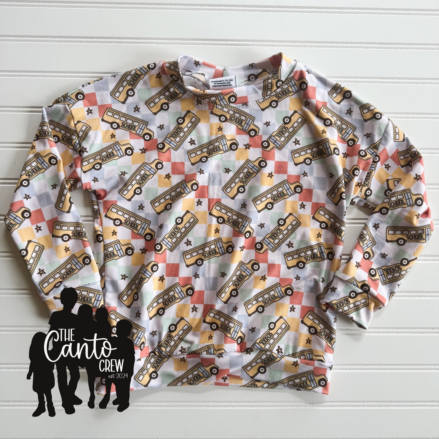 5T Dolman Long Sleeve -- School Bus