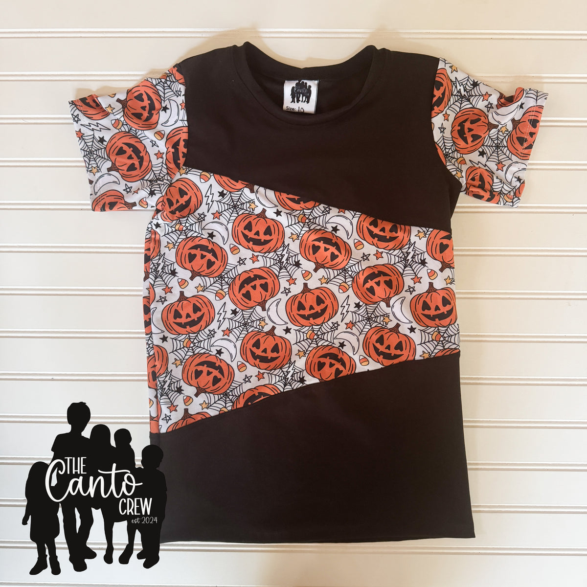10 Color Block Tee -- Pumpkins/Black