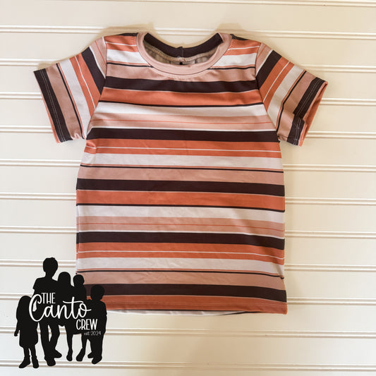 4T Basic Tee -- Spooky Stripes