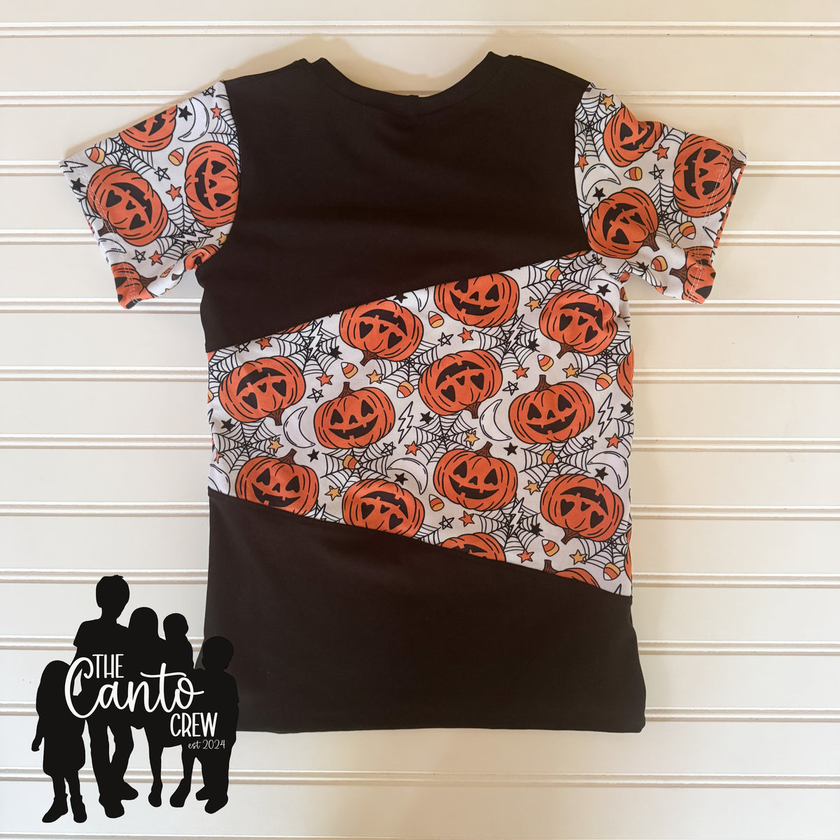 6 Color Block Tee -- Pumpkins/Black