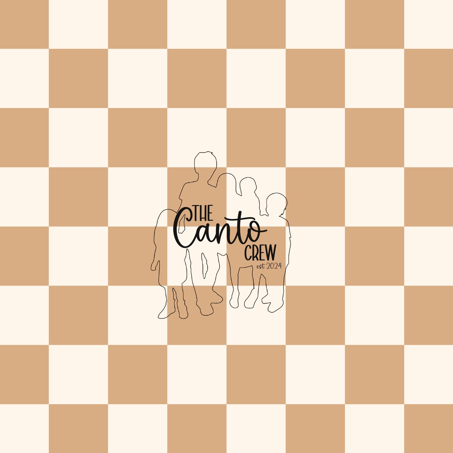 Muted Orange Checks