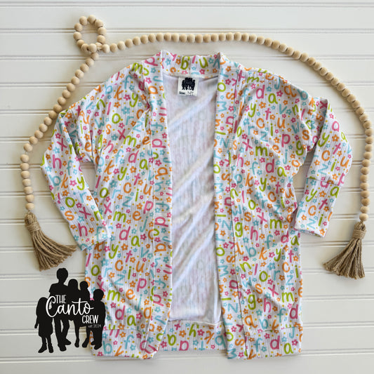 4T Slim Cardigan -- ABCs