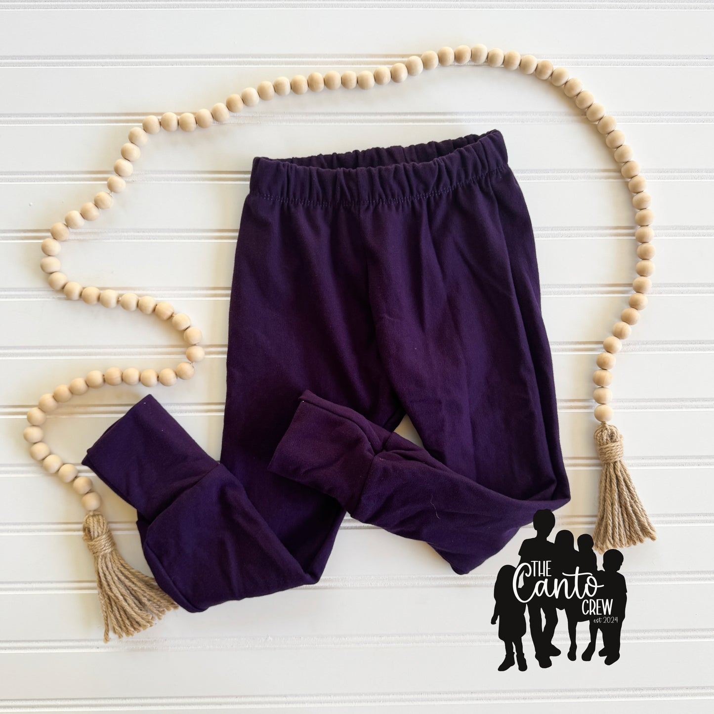 3T Fitted Joggers -- Purple French Terry