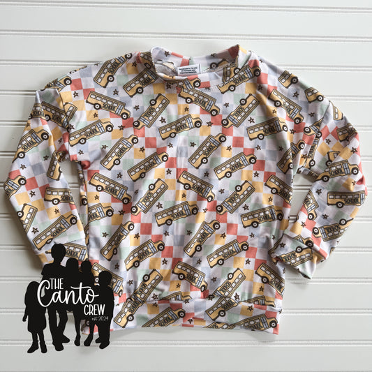 5T Dolman Long Sleeve -- School Bus