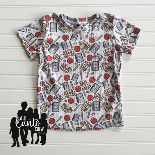 4T Basic Tee -- School Supplies