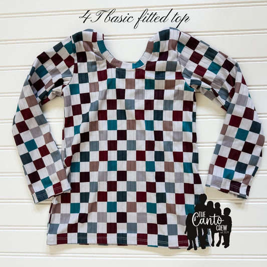 4T Basic Fitted Top -- Fall Checks