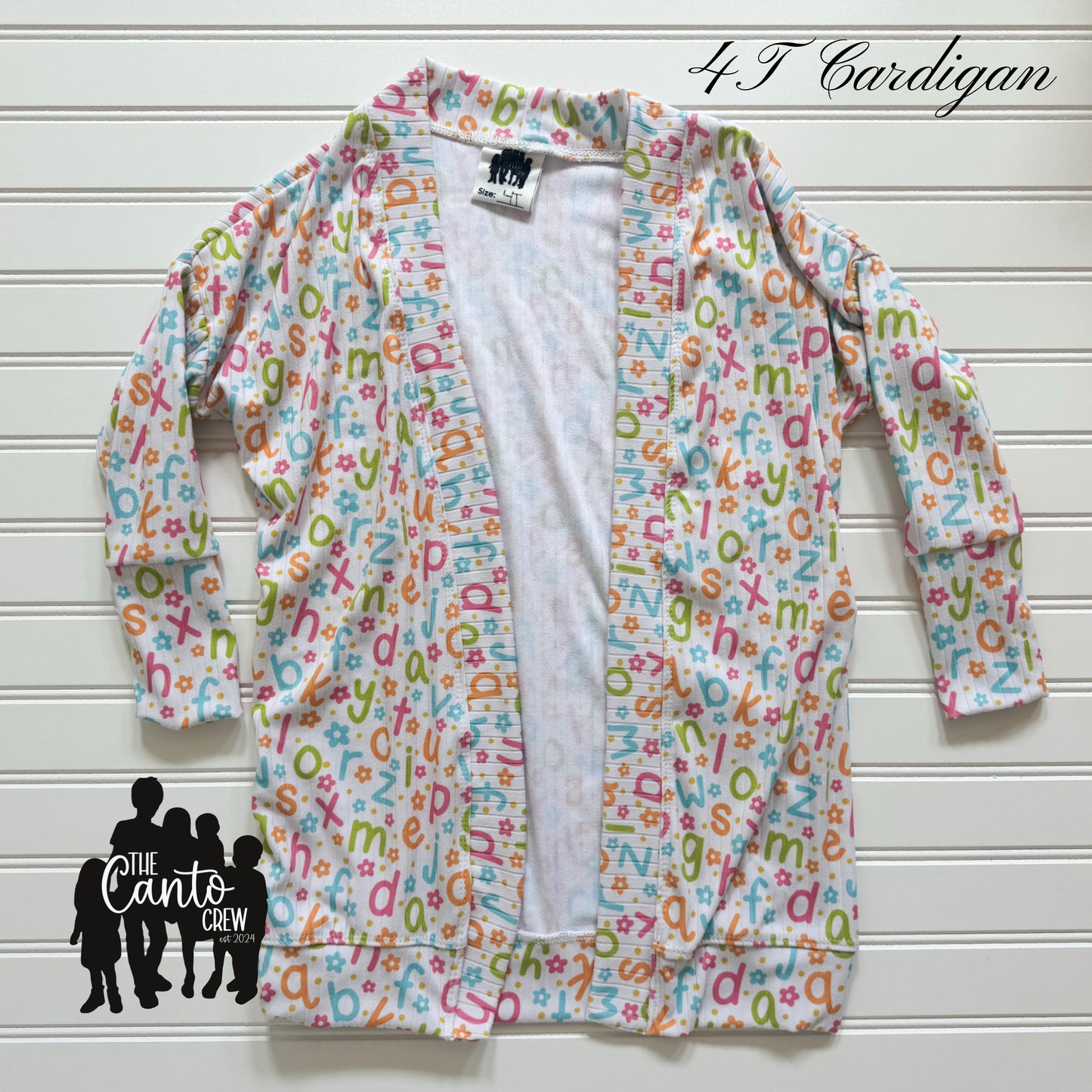 4T Slim Cardigan -- ABCs