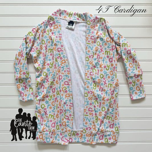 4T Slim Cardigan -- ABCs